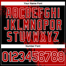 Load image into Gallery viewer, Custom Red Black-White 3D Pattern Design Abstract Brush Stroke Performance Polo Shirt