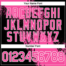 Load image into Gallery viewer, Custom Pink Black-White 3D Pattern Design Abstract Brush Stroke Performance Polo Shirt