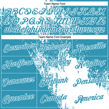 Load image into Gallery viewer, Custom White Panther Blue 3D Pattern Design Abstract Brush Stroke Performance Polo Shirt