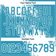 Load image into Gallery viewer, Custom White Panther Blue 3D Pattern Design Abstract Brush Stroke Performance Polo Shirt