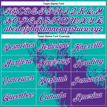 Load image into Gallery viewer, Custom Purple Aqua-White 3D Pattern Design Abstract Brush Stroke Performance Polo Shirt