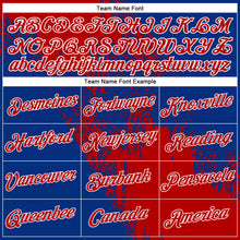 Load image into Gallery viewer, Custom Red Royal-White 3D Pattern Design Abstract Brush Stroke Performance Polo Shirt