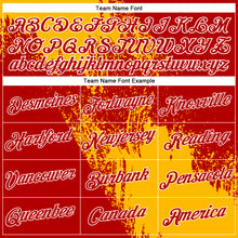 Load image into Gallery viewer, Custom Gold Red-White 3D Pattern Design Abstract Brush Stroke Performance Polo Shirt