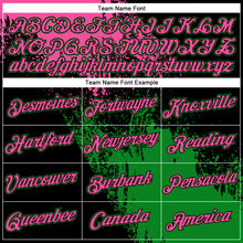 Load image into Gallery viewer, Custom Pink Black-Grass Green 3D Pattern Design Abstract Brush Stroke Performance Polo Shirt