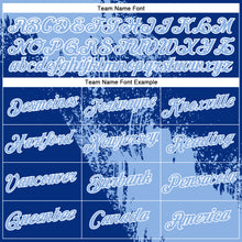 Load image into Gallery viewer, Custom Light Blue Royal-White 3D Pattern Design Abstract Brush Stroke Performance Polo Shirt