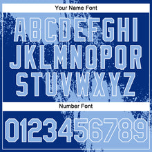 Load image into Gallery viewer, Custom Light Blue Royal-White 3D Pattern Design Abstract Brush Stroke Performance Polo Shirt