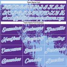 Load image into Gallery viewer, Custom Light Blue Purple-White 3D Pattern Design Abstract Brush Stroke Performance Polo Shirt