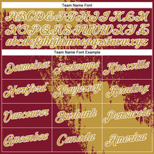 Load image into Gallery viewer, Custom Old Gold Crimson-White 3D Pattern Design Abstract Brush Stroke Performance Polo Shirt