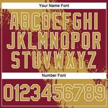 Load image into Gallery viewer, Custom Old Gold Crimson-White 3D Pattern Design Abstract Brush Stroke Performance Polo Shirt