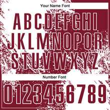 Load image into Gallery viewer, Custom White Crimson 3D Pattern Design Abstract Brush Stroke Performance Polo Shirt