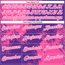 Load image into Gallery viewer, Custom Pink Purple-White 3D Pattern Design Abstract Brush Stroke Performance Polo Shirt