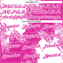 Load image into Gallery viewer, Custom White Deep Pink 3D Pattern Design Abstract Brush Stroke Performance Polo Shirt