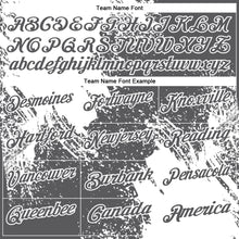 Load image into Gallery viewer, Custom White Steel Gray 3D Pattern Design Abstract Brush Stroke Performance Polo Shirt