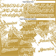 Load image into Gallery viewer, Custom White Old Gold 3D Pattern Design Abstract Brush Stroke Performance Polo Shirt