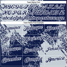 Load image into Gallery viewer, Custom Silver Navy-White 3D Pattern Design Abstract Brush Stroke Performance Polo Shirt