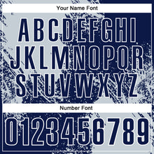 Load image into Gallery viewer, Custom Silver Navy-White 3D Pattern Design Abstract Brush Stroke Performance Polo Shirt