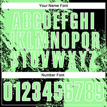 Load image into Gallery viewer, Custom Pea Green Black-White 3D Pattern Design Abstract Brush Stroke Performance Polo Shirt