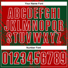 Load image into Gallery viewer, Custom Red Green-White 3D Pattern Design Abstract Brush Stroke Performance Polo Shirt