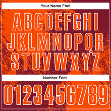 Load image into Gallery viewer, Custom Orange Crimson-White 3D Pattern Design Abstract Brush Stroke Performance Polo Shirt