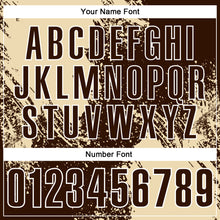 Load image into Gallery viewer, Custom Cream Brown-White 3D Pattern Design Abstract Brush Stroke Performance Polo Shirt