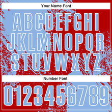 Load image into Gallery viewer, Custom Light Blue Red-White 3D Pattern Design Abstract Brush Stroke Performance Polo Shirt