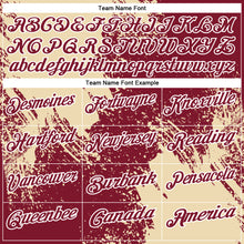 Load image into Gallery viewer, Custom Cream Crimson-White 3D Pattern Design Abstract Brush Stroke Performance Polo Shirt