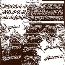 Load image into Gallery viewer, Custom White Brown 3D Pattern Design Abstract Brush Stroke Performance Polo Shirt