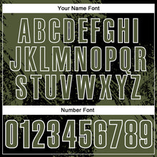 Load image into Gallery viewer, Custom Olive Black-White 3D Pattern Design Abstract Brush Stroke Performance Polo Shirt