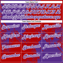 Load image into Gallery viewer, Custom Purple Red-White 3D Pattern Design Abstract Brush Stroke Performance Polo Shirt