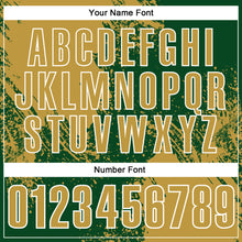 Load image into Gallery viewer, Custom Old Gold Green-White 3D Pattern Design Abstract Brush Stroke Performance Polo Shirt