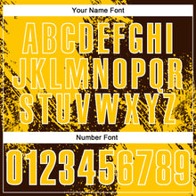 Load image into Gallery viewer, Custom Yellow Brown-White 3D Pattern Design Abstract Brush Stroke Performance Polo Shirt