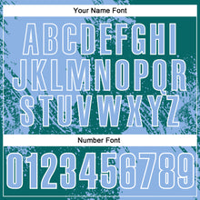 Load image into Gallery viewer, Custom Light Blue Teal-White 3D Pattern Design Abstract Brush Stroke Performance Polo Shirt