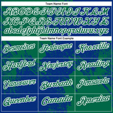 Load image into Gallery viewer, Custom Kelly Green Royal-White 3D Pattern Design Abstract Brush Stroke Performance Polo Shirt