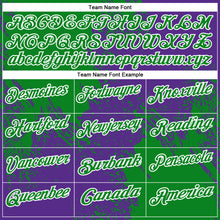 Load image into Gallery viewer, Custom Grass Green Purple-White 3D Pattern Design Abstract Brush Stroke Performance Polo Shirt