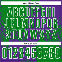 Load image into Gallery viewer, Custom Grass Green Purple-White 3D Pattern Design Abstract Brush Stroke Performance Polo Shirt