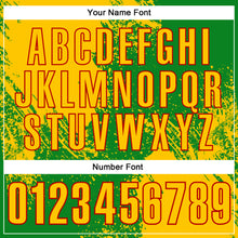 Load image into Gallery viewer, Custom Yellow Grass Green-White 3D Pattern Design Abstract Brush Stroke Performance Polo Shirt