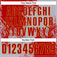 Load image into Gallery viewer, Custom Red Gray-Old Gold 3D Pattern Design Abstract Brush Stroke Performance Polo Shirt