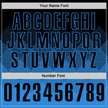 Load image into Gallery viewer, Custom Black Powder Blue 3D Gradient Square Shape Performance Polo Shirt