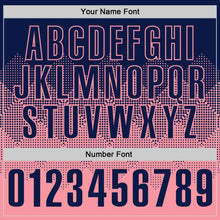 Load image into Gallery viewer, Custom Navy Medium Pink 3D Gradient Square Shape Performance Polo Shirt