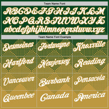 Load image into Gallery viewer, Custom Green White-Old Gold 3D Gradient Square Shape Performance Polo Shirt