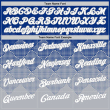 Load image into Gallery viewer, Custom Royal White-Gray 3D Gradient Square Shape Performance Polo Shirt