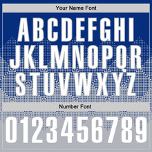 Load image into Gallery viewer, Custom Royal White-Gray 3D Gradient Square Shape Performance Polo Shirt