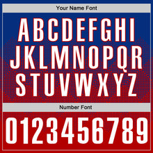 Load image into Gallery viewer, Custom Royal White-Red 3D Gradient Square Shape Performance Polo Shirt