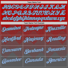 Load image into Gallery viewer, Custom Red Light Blue-Steel Gray 3D Gradient Square Shape Performance Polo Shirt