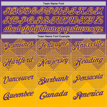 Load image into Gallery viewer, Custom Purple Gold 3D Gradient Square Shape Performance Polo Shirt