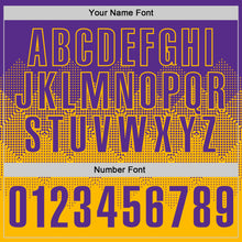 Load image into Gallery viewer, Custom Purple Gold 3D Gradient Square Shape Performance Polo Shirt