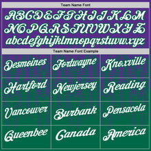 Load image into Gallery viewer, Custom Purple White-Kelly Green 3D Gradient Square Shape Performance Polo Shirt