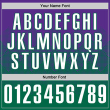 Load image into Gallery viewer, Custom Purple White-Kelly Green 3D Gradient Square Shape Performance Polo Shirt