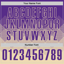 Load image into Gallery viewer, Custom Purple Cream 3D Gradient Square Shape Performance Polo Shirt