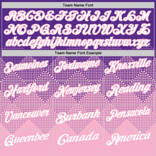 Load image into Gallery viewer, Custom Purple White-Light Pink 3D Gradient Square Shape Performance Polo Shirt